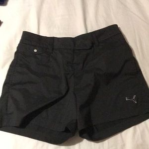 Black puma golf shorts